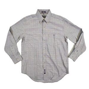 Preswick & Moore Button Down Shirt Men's Medium Houndstooth Quiet Luxury